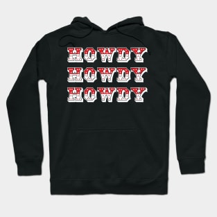 Howdy Red and White Western Style Hoodie